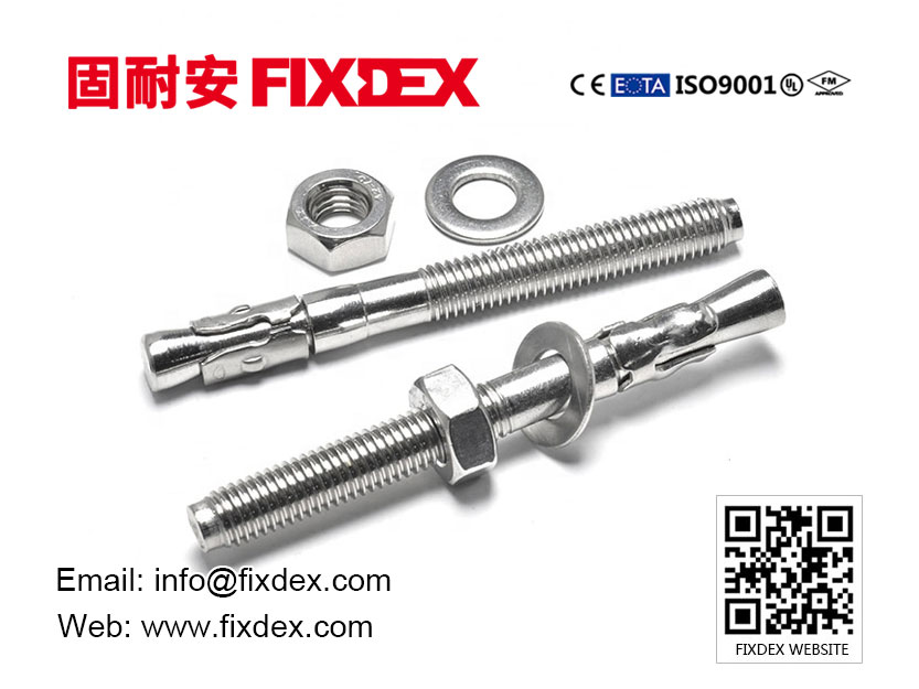 carbon steel wedge anchor, stainless steel wedge anchor, wedge anchor bolt