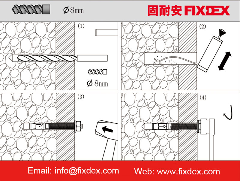 how to use a wedge anchor bolt,installing a wedge anchor,concrete wedge anchors installation,wedge anchors installation